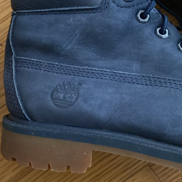 Timberland Big Kids Boys Blue Premium Waterproof Construction Boots Size 3 - Picture 5 of 5